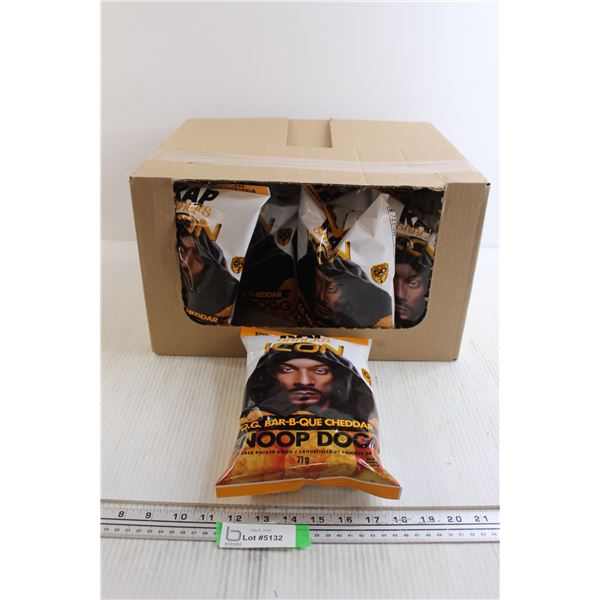 Box of Snoop Dog Barbecue Cheddar Chips
