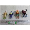 Image 1 : (4) Figurines - Hawkman, Shredder - Missing Shoulder Blades