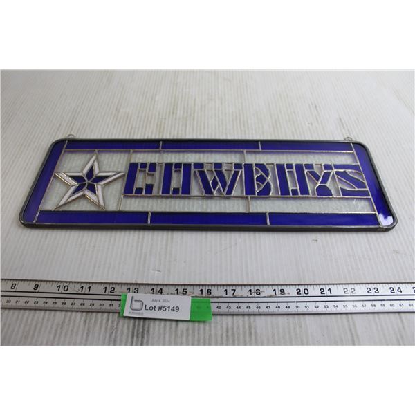 Dallas Cowboys Stained Glass - 18 1/4" x 6"