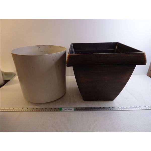 *(2) Large Outside Plastic Planters