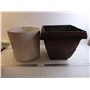 Image 1 : *(2) Large Outside Plastic Planters
