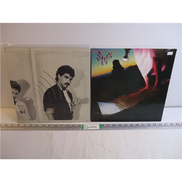 (2) LP's-Styx and Hall & Oates