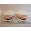 Image 1 : (2) Vintage Styrofoam Political Campaign Hats-Red, White and Blue