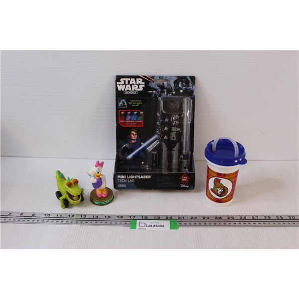 Ottawa Senators Cup, Star Wars Mini Lightsaber, Daisy Duck, Alligator Toy
