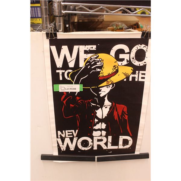 Canvas Anime "We Go To the New World" - 19"x13"