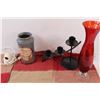 Image 4 : (2) Cloth Placemats, Sonos Home System, Smart Cam, (2) Asian Vases, Candle Holder, Baster - As Is