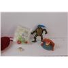 Image 3 : Make-up Bag, Children's Figurines, Golf Ball w/Bags Inside, Heart