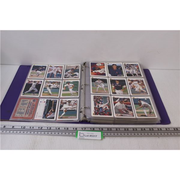 Baseball & Hockey Cards in Binder (Various Years & Teams)