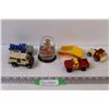 Image 1 : (4) Medium Tonka Toy Trucks & Snowglobe