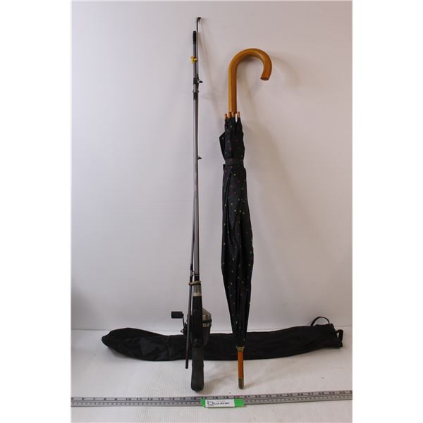Fishing Rod & Umbrella