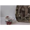Image 2 : England Inspired Lot: Tray, Mug, Tea Tins, Bell