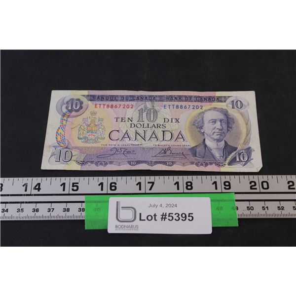 Canadian Ten Dollar Bill - 1971