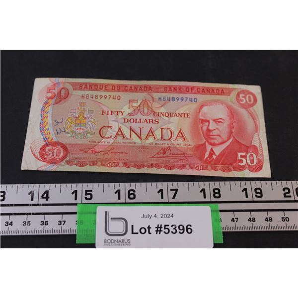 ^Canadian Fifty Dollar Bill - 1975
