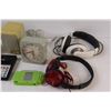 Image 2 : (2) Headphones, Clock, Computer Speakers, Misc. (As Is)