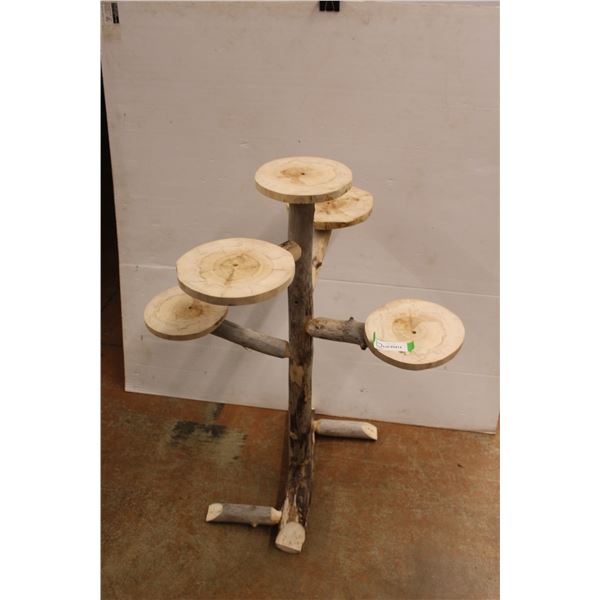* Wooden Four Tier Plant Stand - 36.5" x 26"