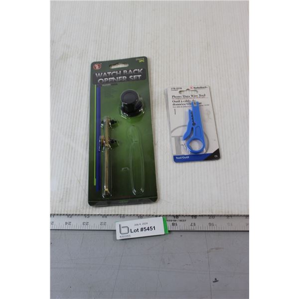 Watch Back Opener Set, Phone/Data Wire Tool