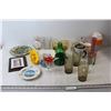 Image 1 : Assorted Glasses, Cups, vases, Plates, Pyrex Measuring Cup, Misc.