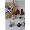 Image 3 : Basket and Collection of Bells, Miniature Teacup & Saucer