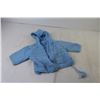 Image 6 : Baby Shoes - Shoe Lace Keeps - Knitted Sweater - Onesie - T-Shirt - Zippered Baby Bag w/Hood