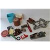 Image 7 : Harness Chain w/Clips - Hand Sander - Wood Plane - Sandpaper - Misc. Items