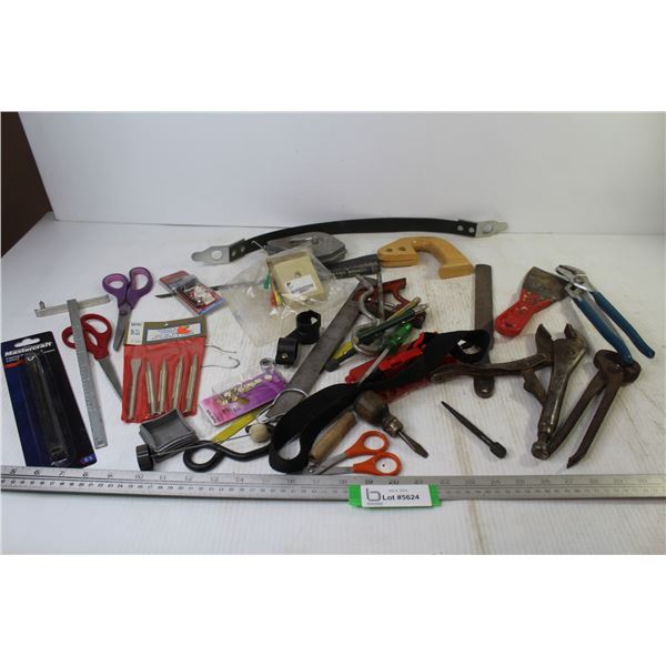 Chalk Line - Coping Saw Blades - Pump Pliers - File Punch Set - Key Hole Saw - Misc. Items
