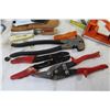 Image 3 : Wax Marker Pencils - Pipe Wrench - Corner Square - Tin Snips - Wire Cutters - Fencing Pliers - Misc.