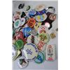 Image 4 : Large Assortment of Button Pins in Plastic Container
