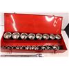 Image 2 : (28 pc) Craftsman 1" Drive Socket Set w/ Additional Adapter & 1" Impact Socket & Steel Case - (Missi