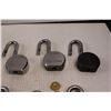Image 2 : (6) Large Masterlock Pro Series Pad Locks w/ One Key (Verified All Locks Keyed Alike)