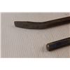 Image 2 : (2) Goose Neck Pry Bars (As is Condition) & (2) Large Carbon Steel Pins