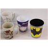 Image 3 : (10) Coffee Mugs & (2) Plastic Cups (batman)
