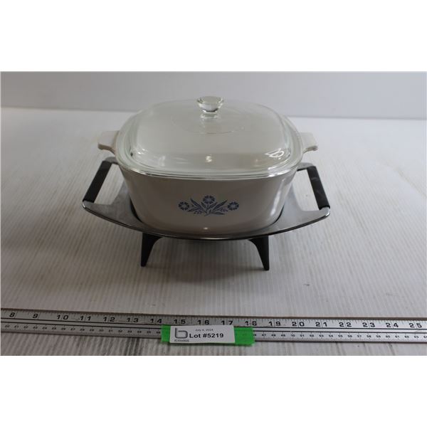 Corningware Blue Cornflower 80 Oz Casserole Dish with Lid, Corningware Candle Warmer