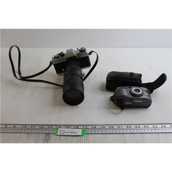 (2) Cameras - Petri, Pentax