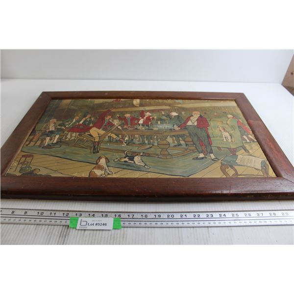 Cecil Aldin The Fallowfield Hunt The Hunt Supper Framed Print - 27 1/2" x 18"