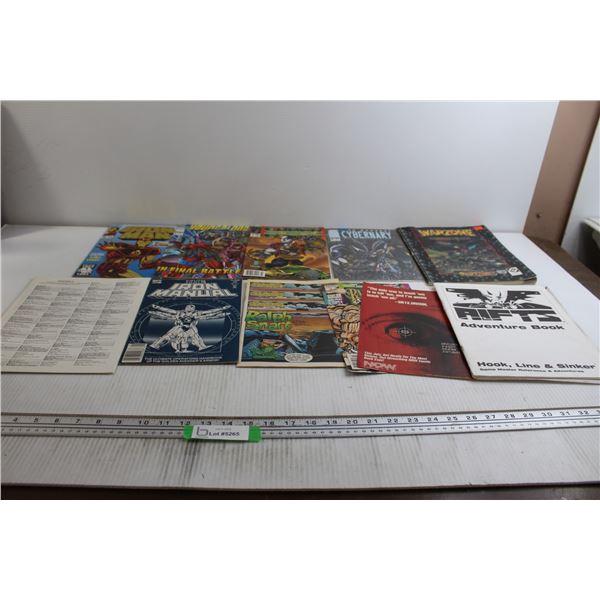 (6) Comics - As Is, Warzone Book, Rifts Adventure Book, Misc.