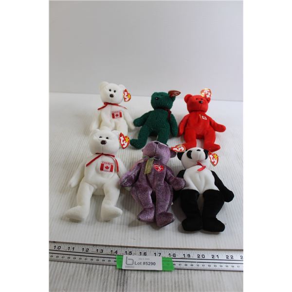 (6) Ty Beanie Babies NWT