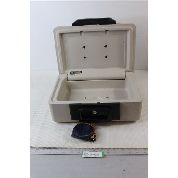 Sentry Safe with Key & Small Coin Bag