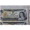 Image 2 : (6) Canadian $1.00 Bills in Sequence Order - #8009601-9606