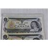 Image 5 : (6) Canadian $1.00 Bills in Sequence Order - #8009607-9612