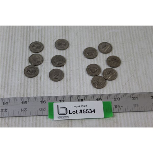 (12) 1960's Canadian Nickels