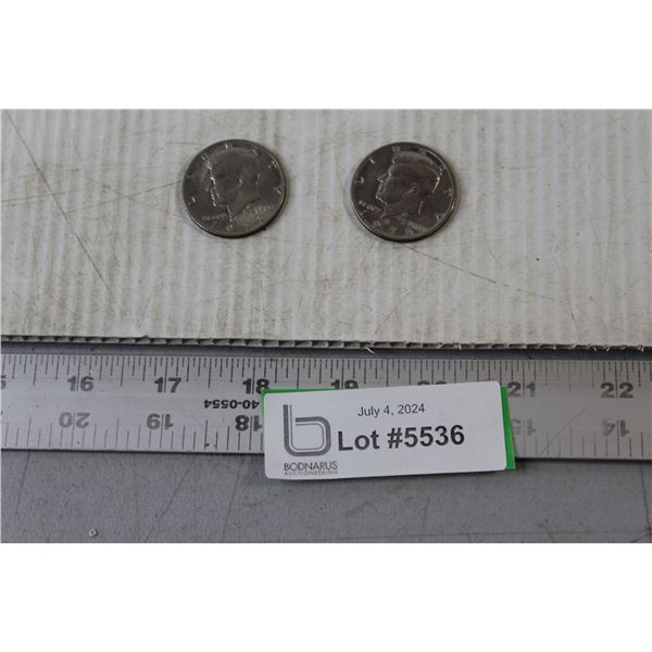 (2) 1972 U.S Half Dollars
