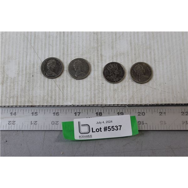 (2) $0.50 Canadian Coins - 1970 & 1952-2000, (2) $0.50 Canadian Coins - 1971 & 1973