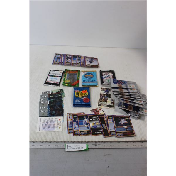 Saskatoon Blades Hockey Trading Cards, Assorted NHL Trading Cards & Empty Packs