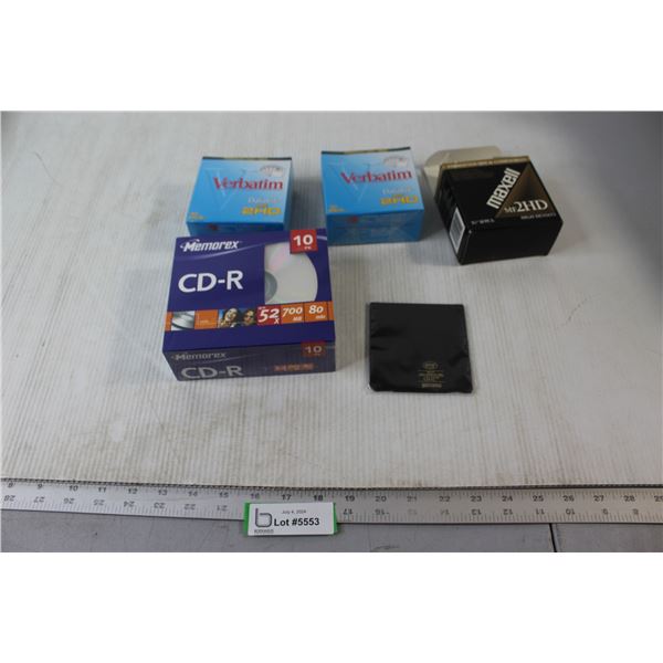 Blank Discs - (2) Sealed, (1) Partial Boxes, (10) Blank CD's - Sealed