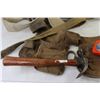 Image 3 : Carpenters Tool Pouch - Work Belts - Hammer - Measuring Tape