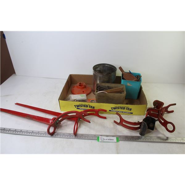 (4) Fishing Rod Holders - Nails - Spikes - Patch Kit