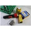 Image 4 : Plastic Crate - Level - Flashlight - AD-DC Power Converter - Rope - Flask - Misc. Items