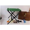 Image 2 : Folding Camping Chair, Leather Briefcase, Sunglasses, Golf Balls, Misc.