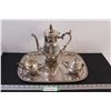 Image 1 : Wm. Rogers Silver Coffee Pot Set & Serving Tray