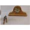 Image 5 : Brownie Kodak Vintage Camera (as is) Mantle Clock - Works & (2) Desk Pens